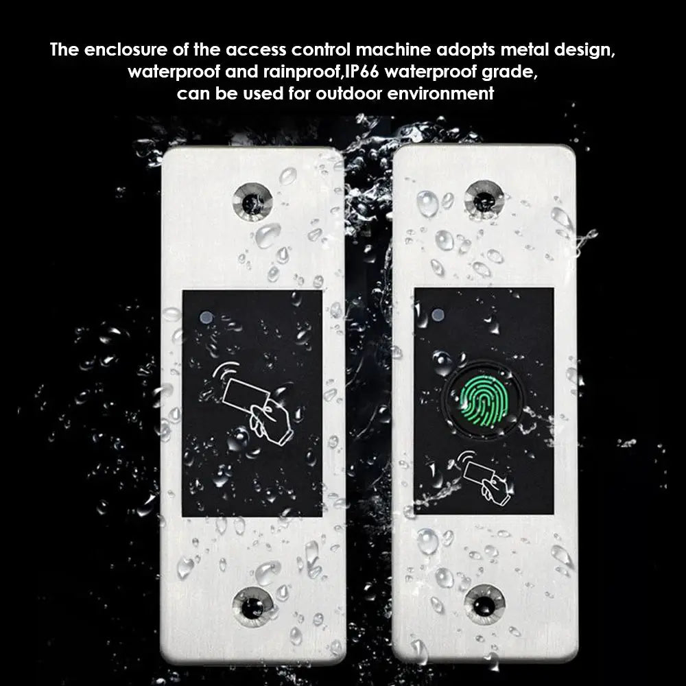 Simples Market 2x metal RFID door readers with fingerprint sensors, IP66 waterproof access control