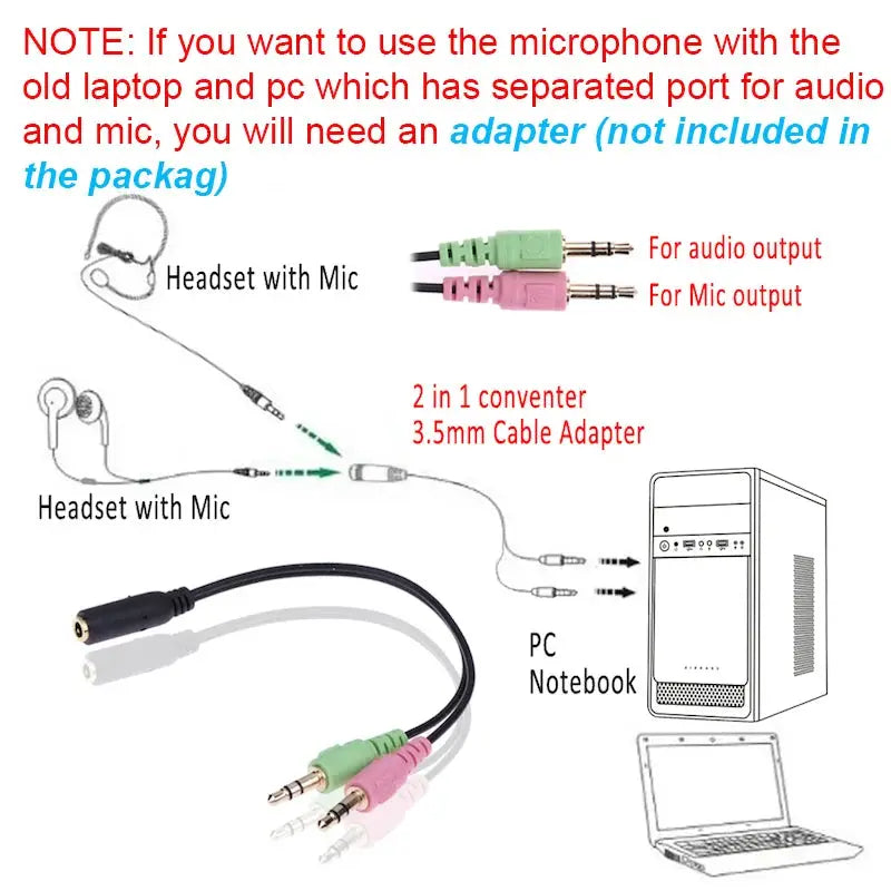 Oneodio wired DJ headphones with mic, over-ear HiFi monitor headset; includes 2-in-1 3.5mm adapter for PC/phone