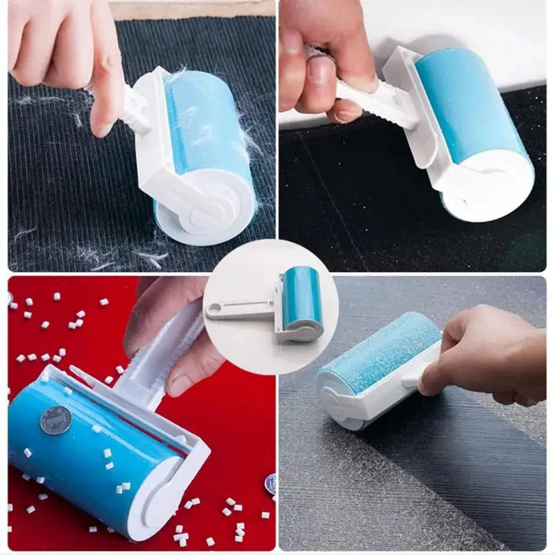 Simples Market blue washable sticky roller for pet hair and dust on clothes, sofas, carpets, beds