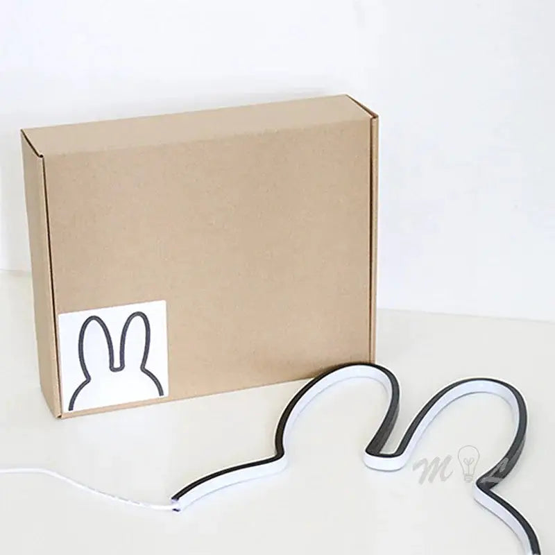 Rabbit LED night light USB desk lamp by Simples Market, white flexible 5W strip for kids' room