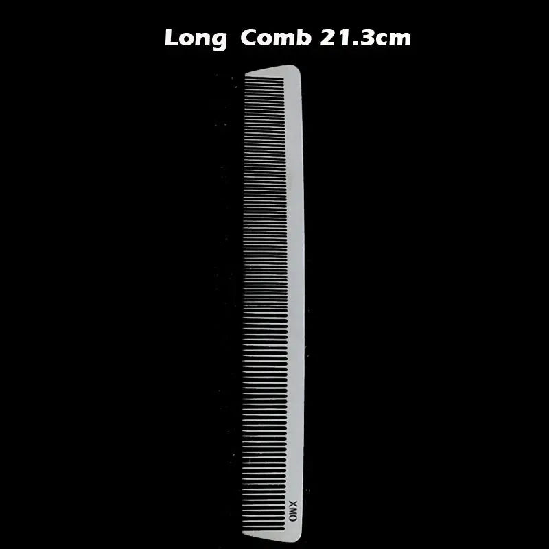 Brainbow 1pc titanium steel long hair comb, 21.3 cm, anti-static, professional salon use