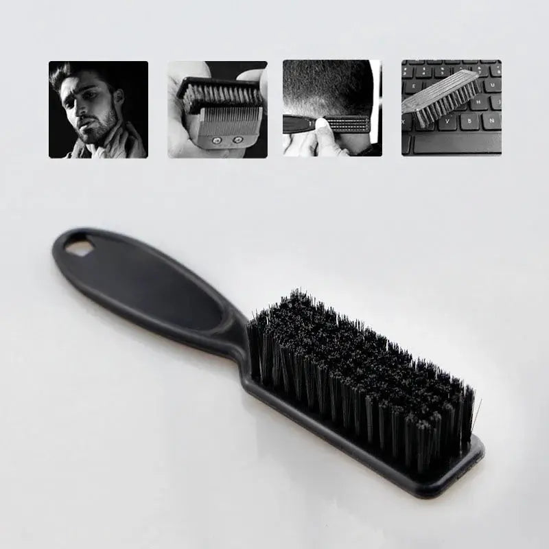 Plastic Handle Hairdressing Soft Hair Cleaning Brush Barber Neck Duster Broken Hair Remove Comb Hair Styling Tools Comb Gold - Simples Market