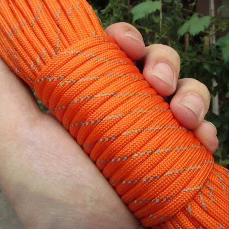 Reflective orange paracord rope by Simples Market, 4mm, 7-strand 550 tactical parachute cord.