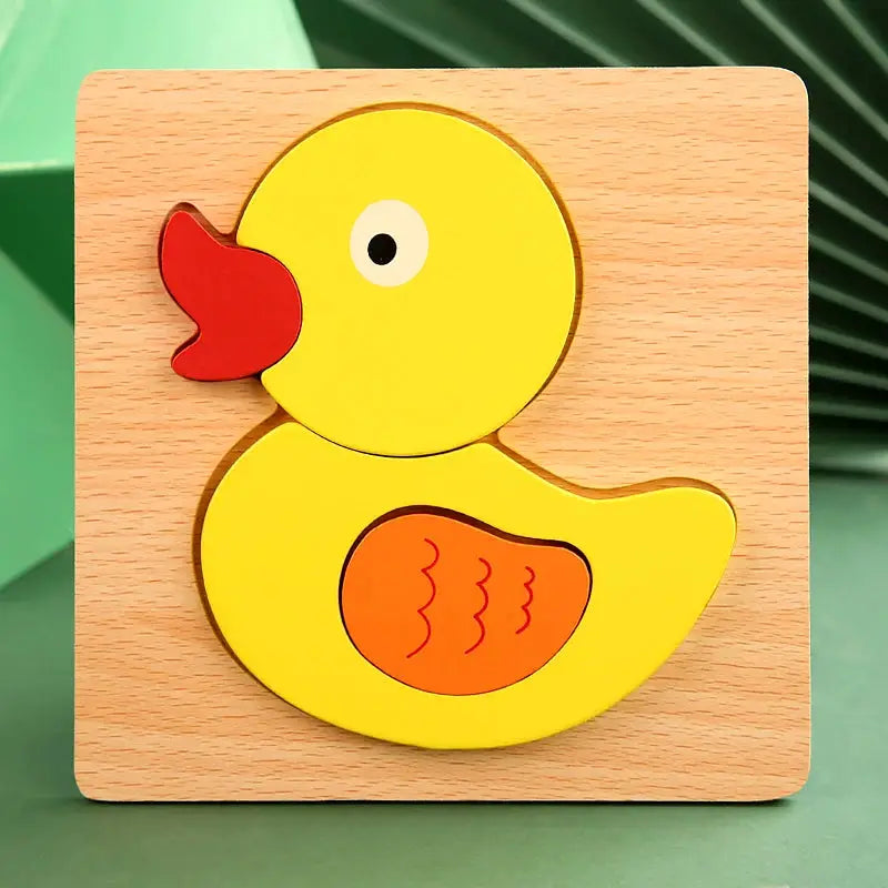 3D Wooden Puzzle For Kids Cartoon Animals And Traffic Theme Jigsaw Early Learning Cognition Toy