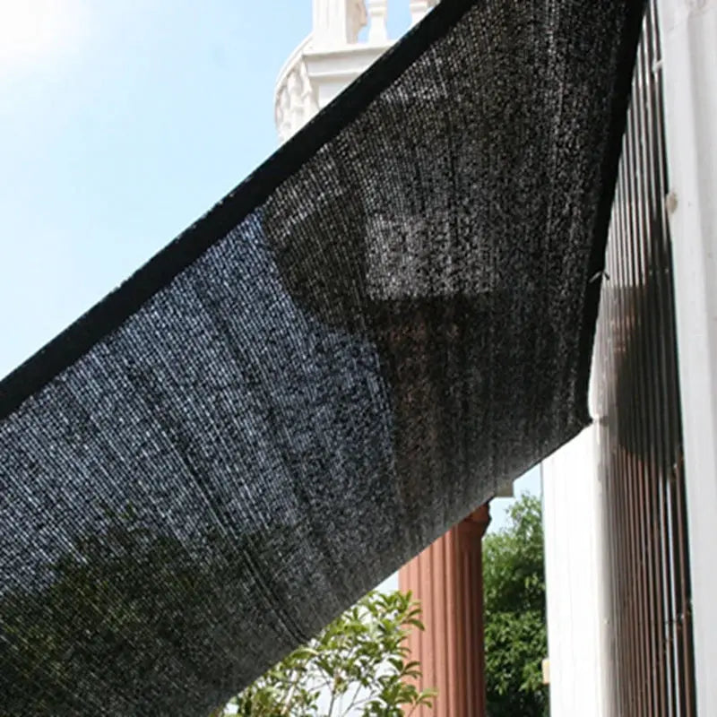 Tewango sun shade net, 95% UV-blocking HDPE, black shade sail for pergola and balcony privacy