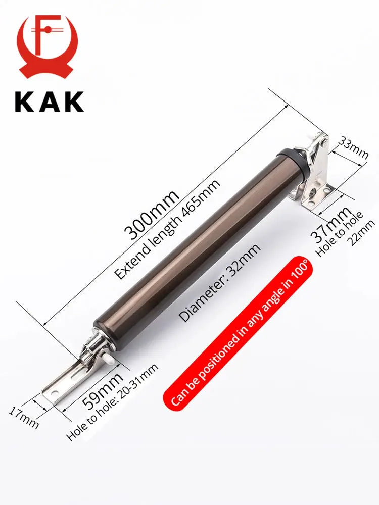 KAK soft-closing door closer with bronze cylinder and mounting bracket; Simples Market logo visible