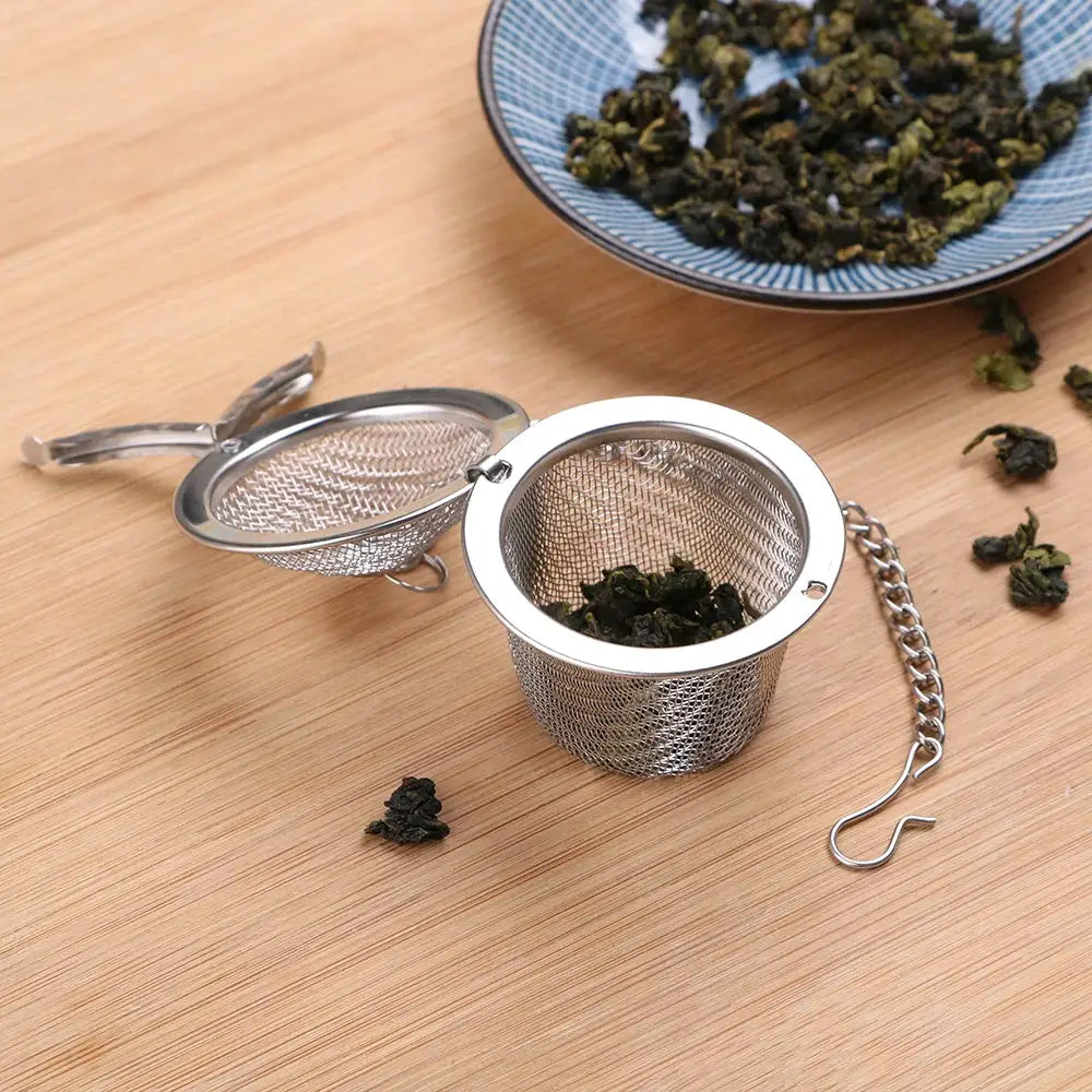 Stainless Steel Mesh Herbal Ball Reusable Tea Infuser Spice Strainer