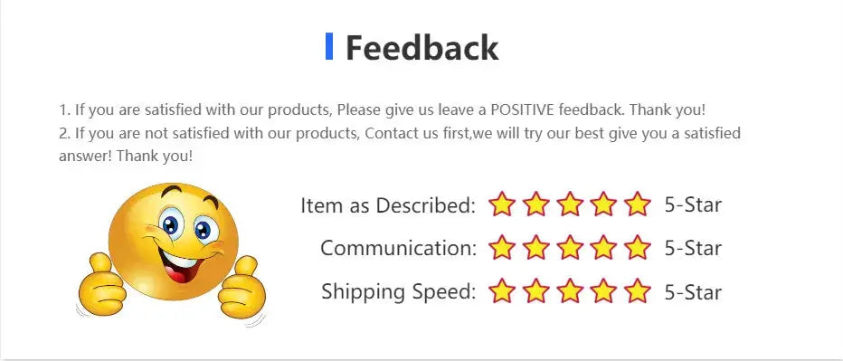 Simples Market feedback: a thumbs-up emoji and 5-star ratings for Item Described, Communication, and Shipping Speed.