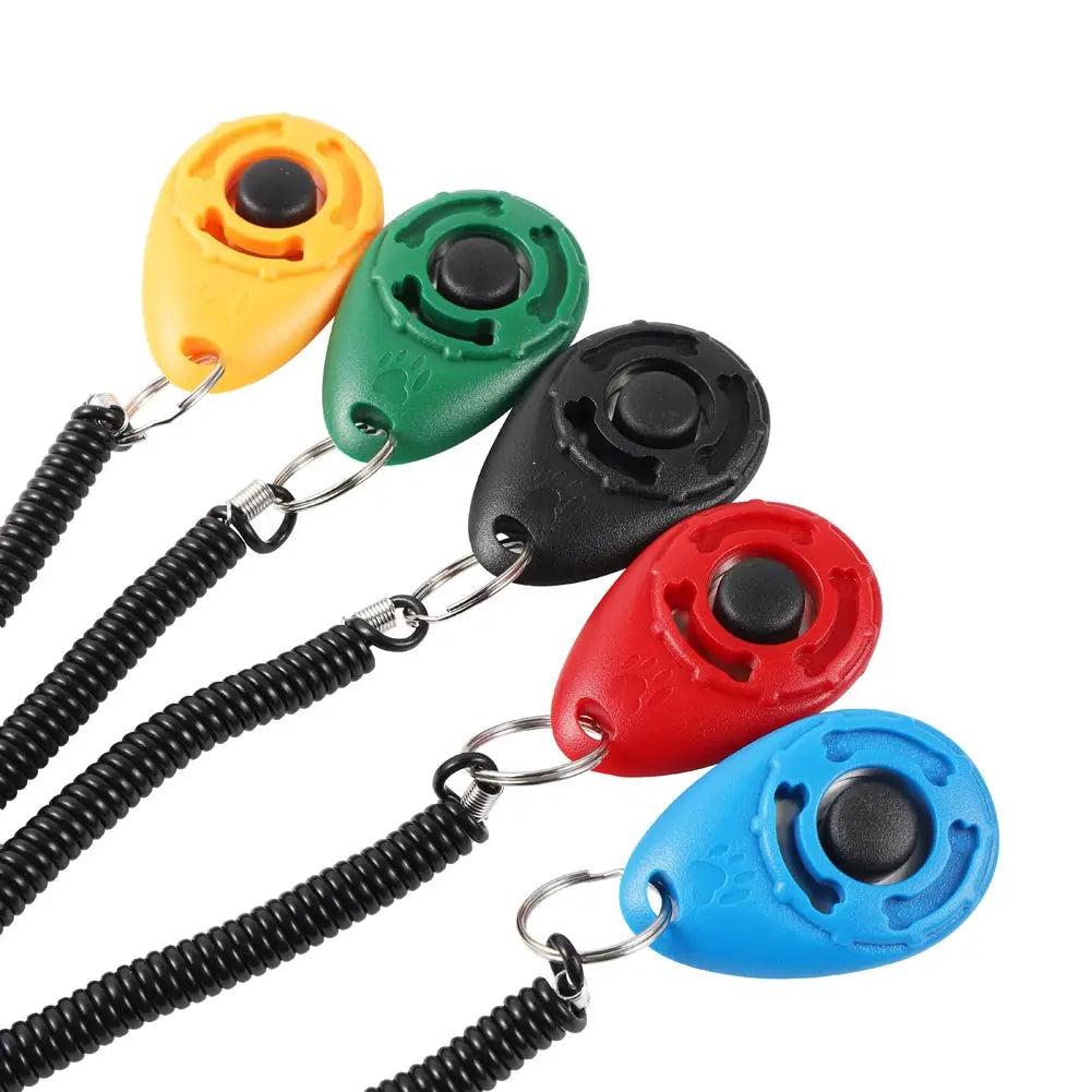 Dog Training Clicker For Dogs And Cats With Adjustable Wrist Strap Plastic Trainer Aid Sound Feedback