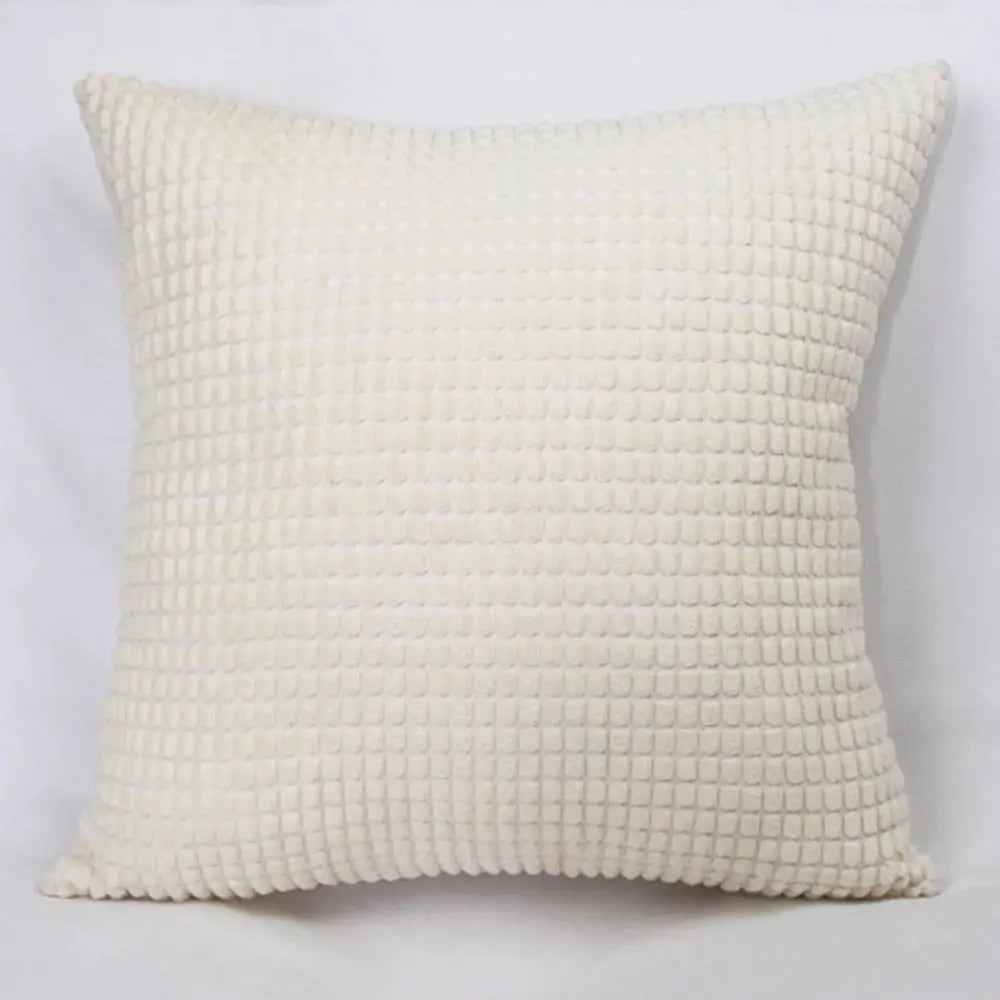 Corduroy Big Corn Kernel Plush Cushion Cover by Simples Market in cream, available in 35-70 cm