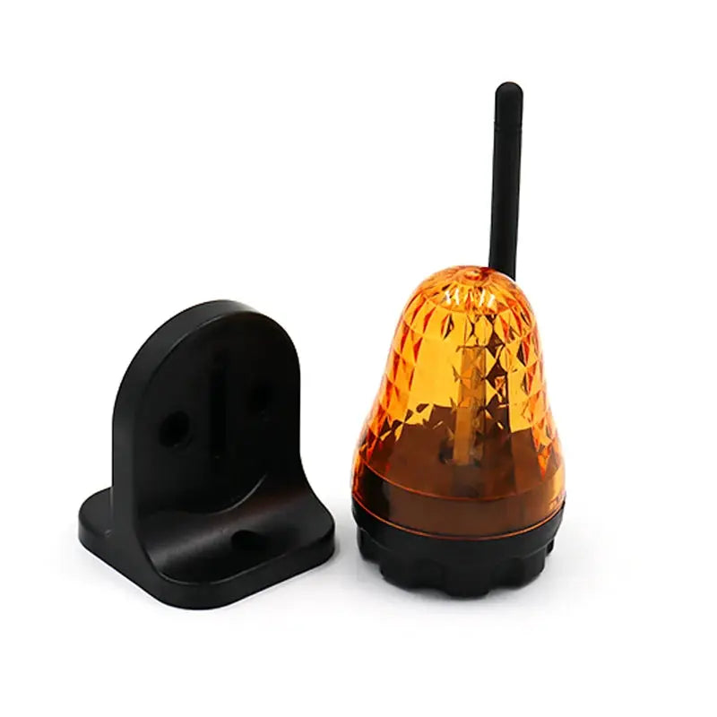 Simples Market outdoor orange LED beacon light with wall-mount base, 2-piece set