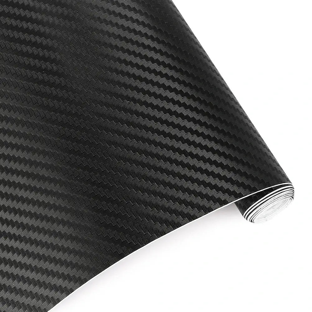 Carbon fiber vinyl car wrap sheet, 50x200 cm, black 3D textured film for cars and motorcycles