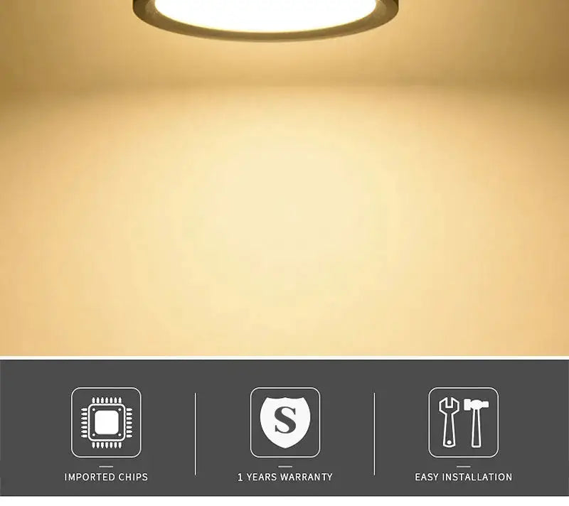 Simples Market LED surface-mounted ceiling downlight, warm white light, 3W-18W, easy install