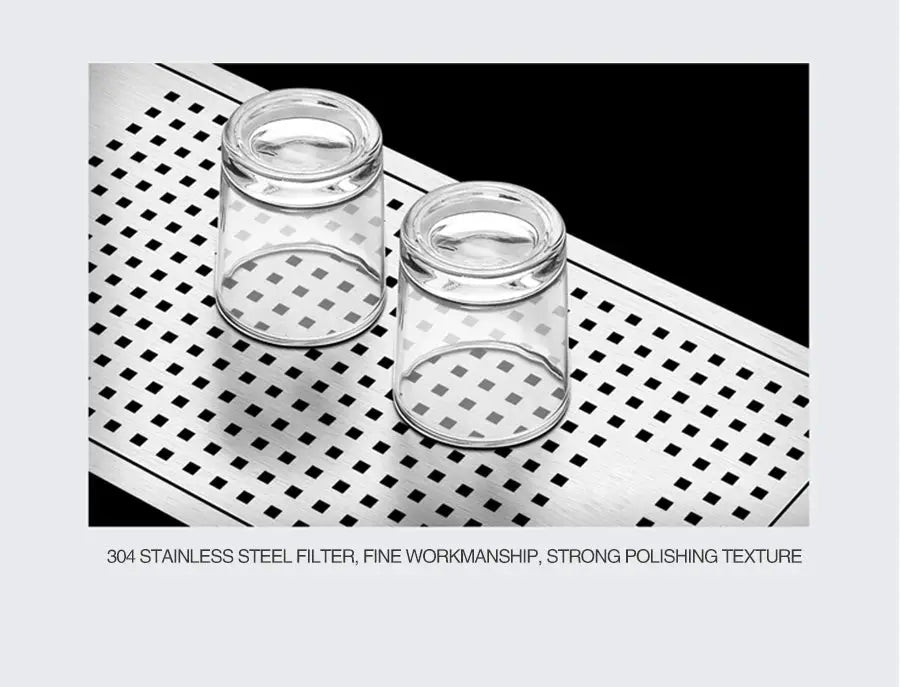 ASRAS cup washer set, 304 stainless steel, 4mm thick, brushed finish, Simples Market, pair on a stainless drain grid.