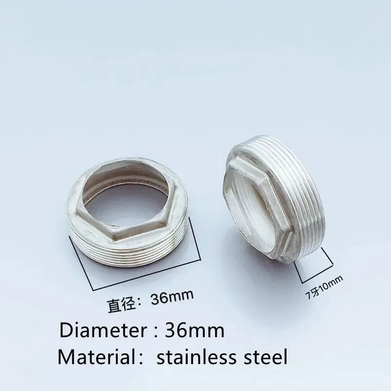 Faucet fixing cap cover, stainless steel, 2 pcs, 36mm diameter, Simples Market