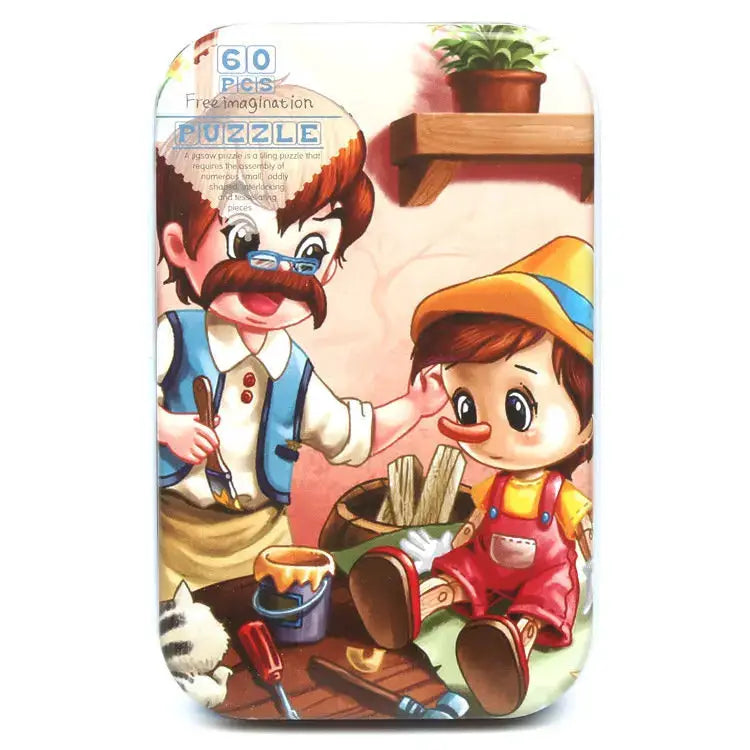Wooden Puzzle Toys 60 Pieces For Children Cartoon Vehicles And Animals Educational Baby Learning Gift