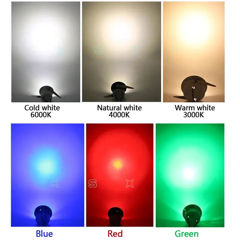 LED cabinet mini spot light set by Simples Market, 6 colors (cold, natural, warm white; blue, red, green) driver