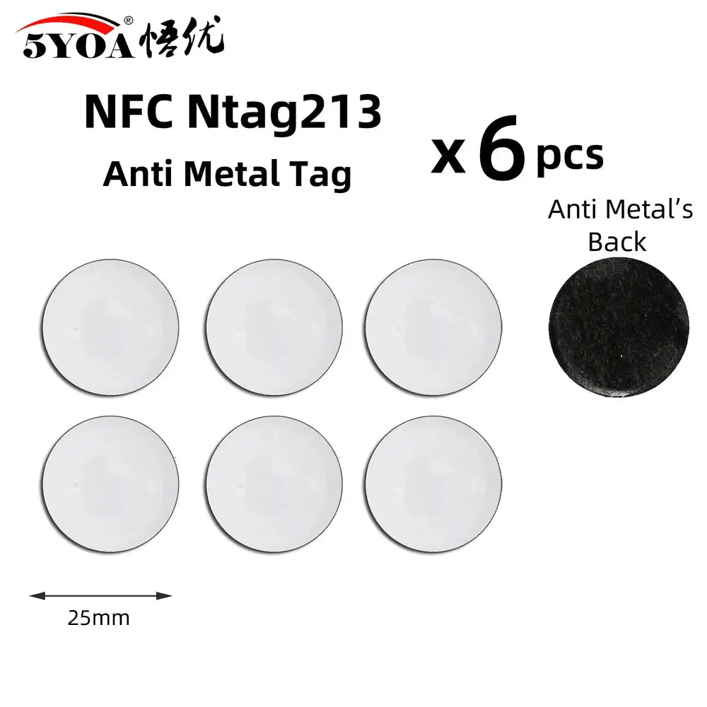 6 Pcs NFC Ntag213 Ntag215 Ntag216 Tags Sticker 13.56MHz Universal RFID Labels For Amiibo And More