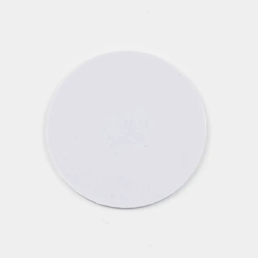 TK4100 RFID coin ID card with adhesive sticker, 125kHz, white 25mm diameter, read-only