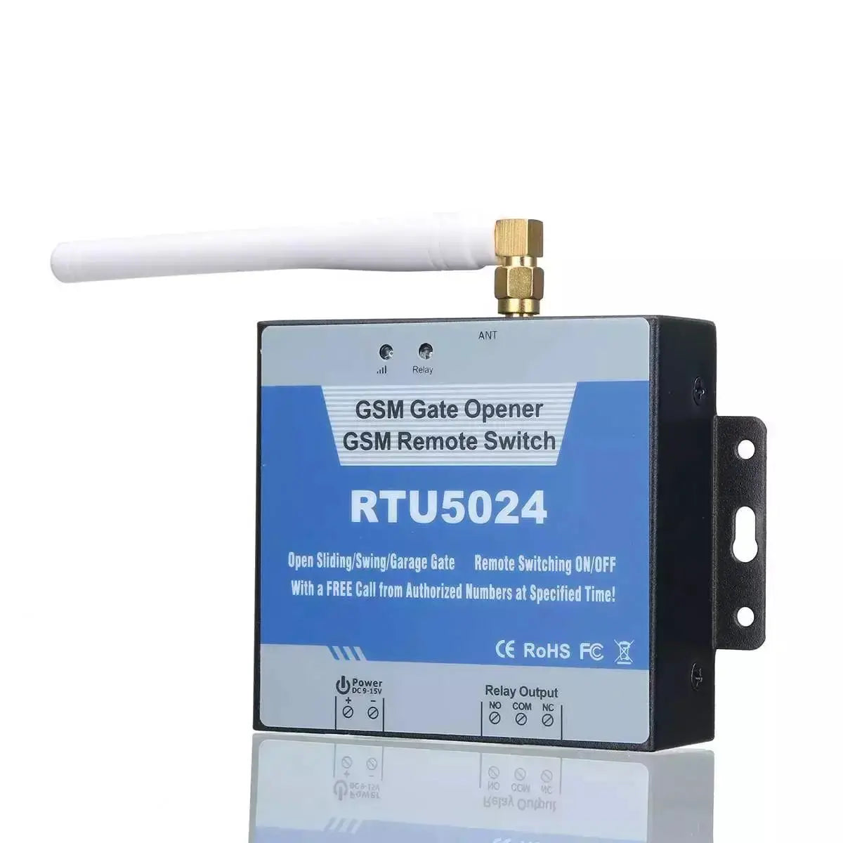 RTU5024 GSM gate opener remote switch with long white antenna