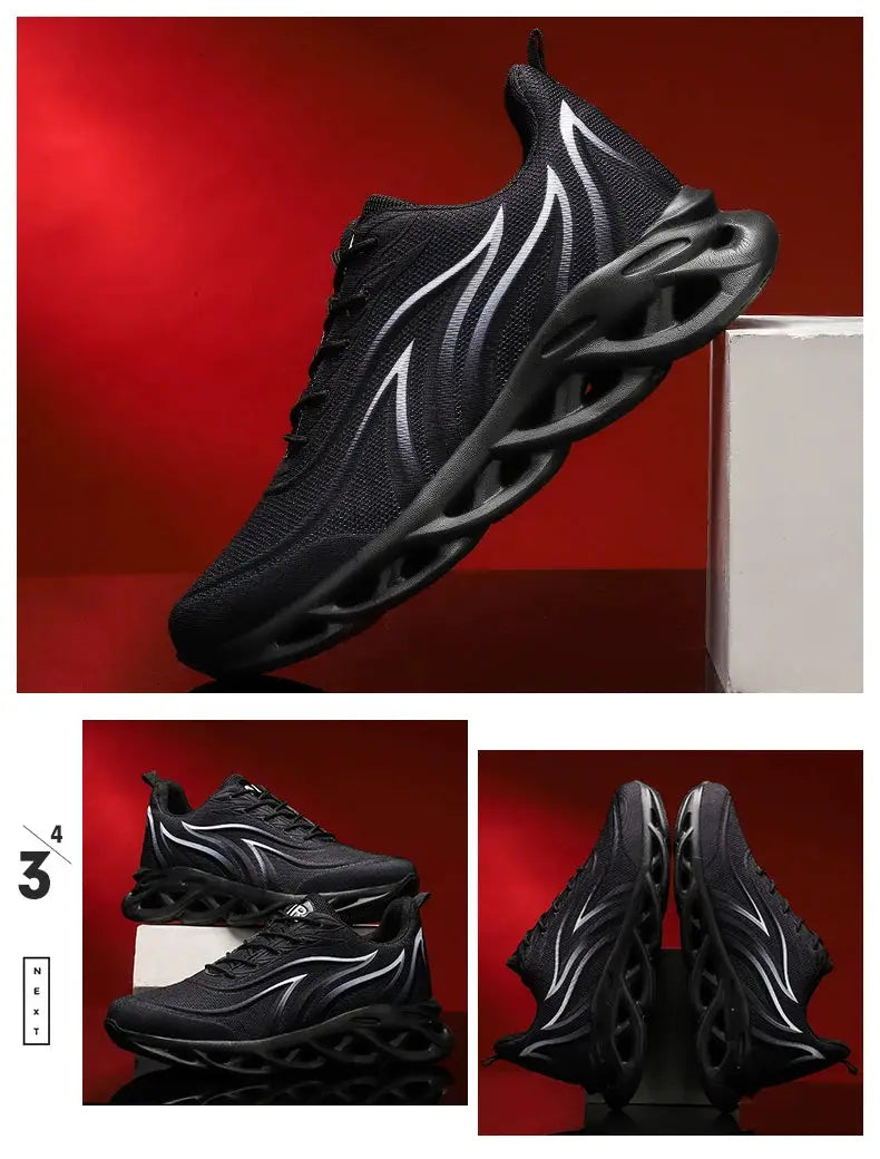 Social Shoe Men's mesh breathable running shoes by Simples Market, black outdoor sports sneakers