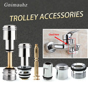Shower faucet repair kit, 7-piece chrome fittings with brass components, Simples Market