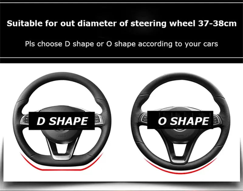 Simples Market carbon fiber steering wheel cover; fits 37–38 cm diameter, D- or O-shaped.