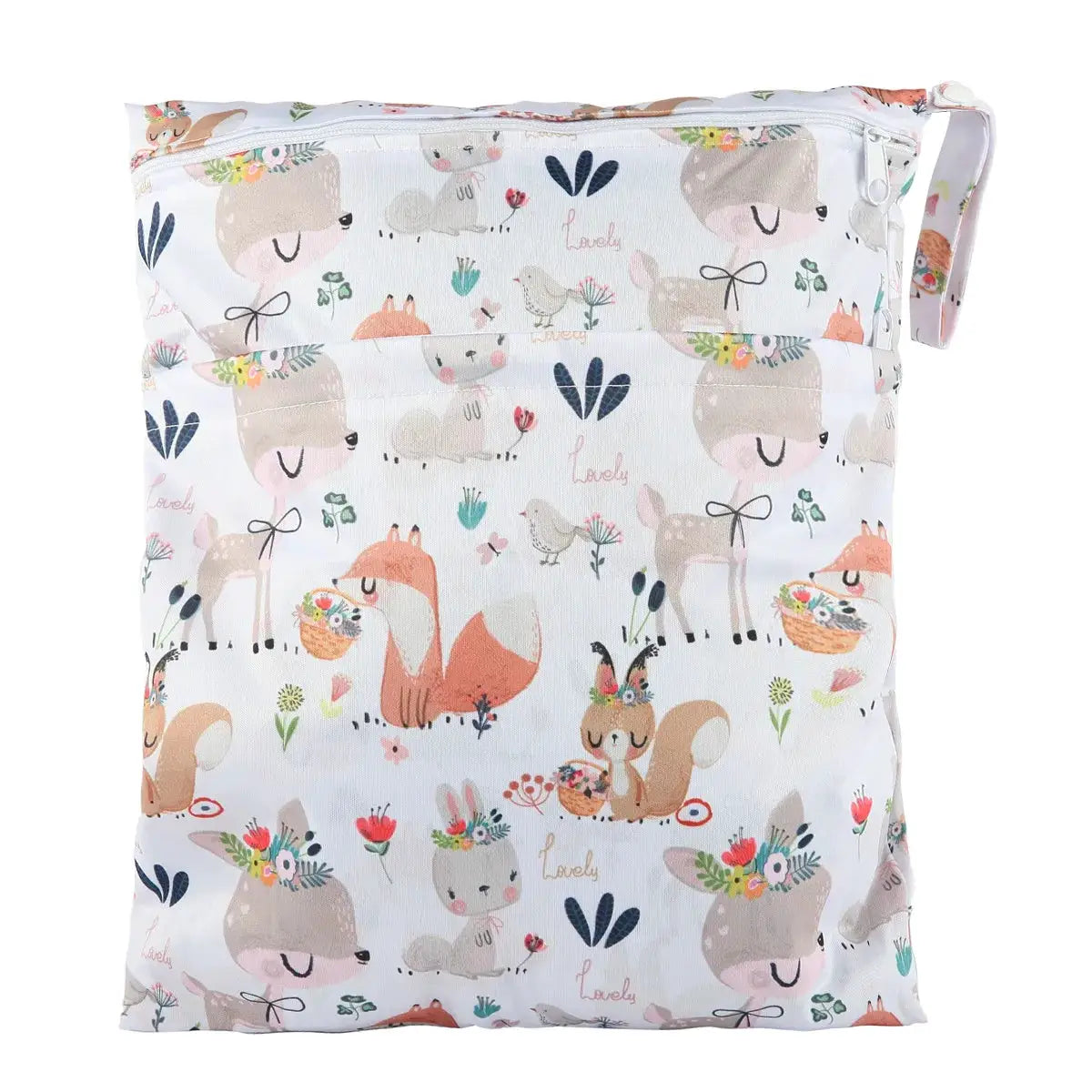 Sigzagor Wet Dry Bag With Two Zippers Waterproof Reusable 36cm By 29cm For Baby Diapers Nappies Soiled Clothes Swimwear