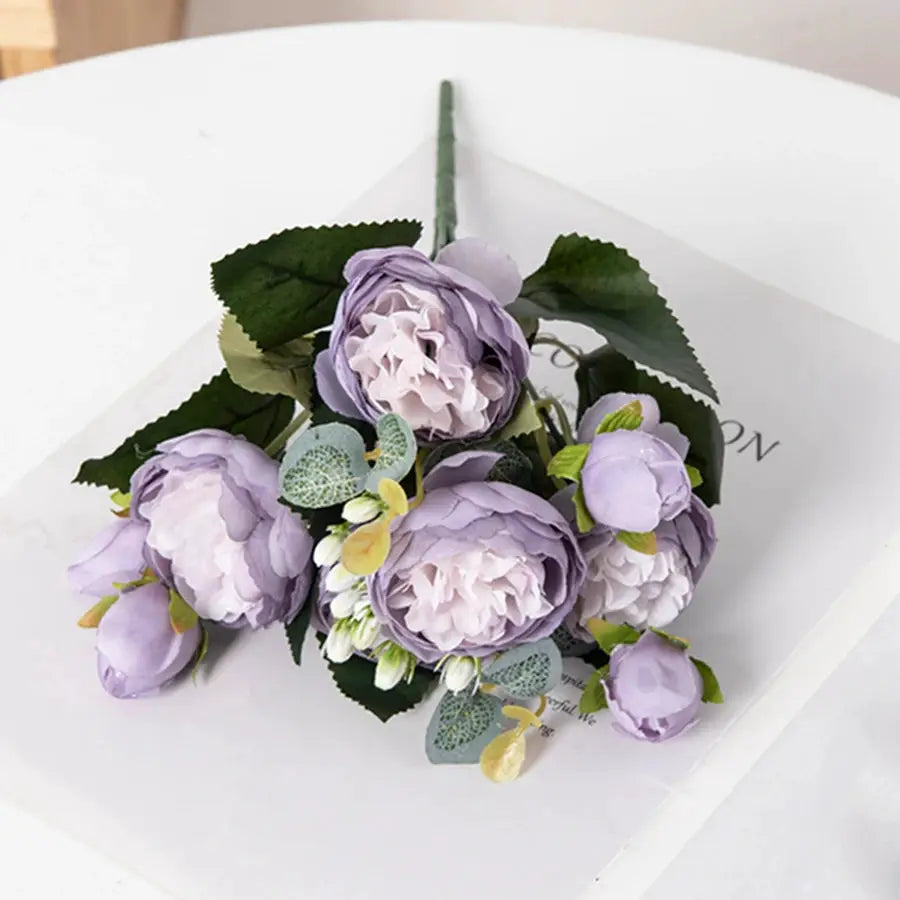 30cm Artificial Silk Peony Bouquet For Home Decor Wedding Centerpieces Vase Decoration Props