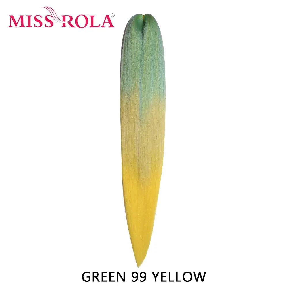 Miss Rola synthetic 30 inch gradient green-yellow Kanekalon jumbo braid hair extension