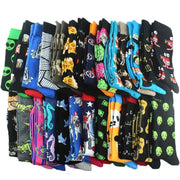 Cotton Happy Funny Socks For Men Women Unisex Crew Socks Alien Planet Shark Dinosaur Novelty Design
