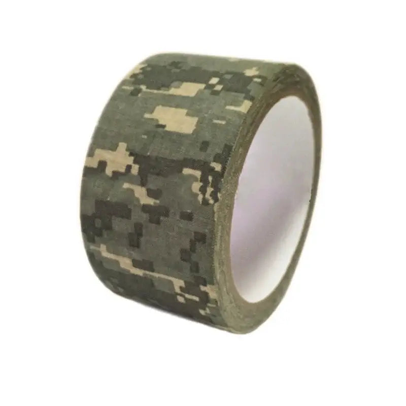 Simples Market camouflage tape roll with digital woodland camo pattern; waterproof, self-adhesive, 5m long