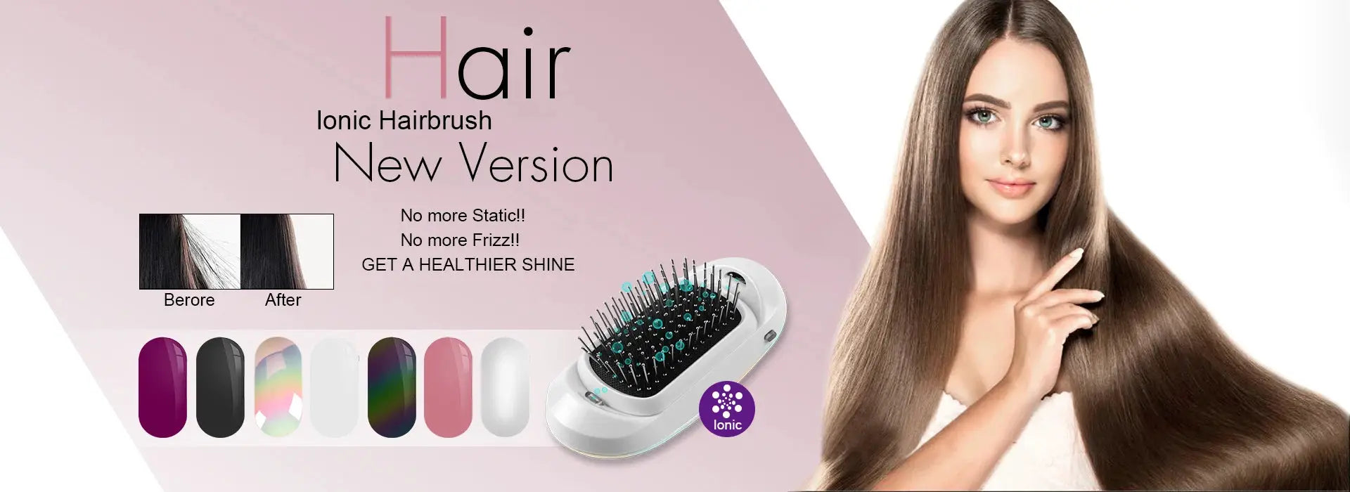 Pink ceramic flat iron hair straightener with floating plates by Simples Market