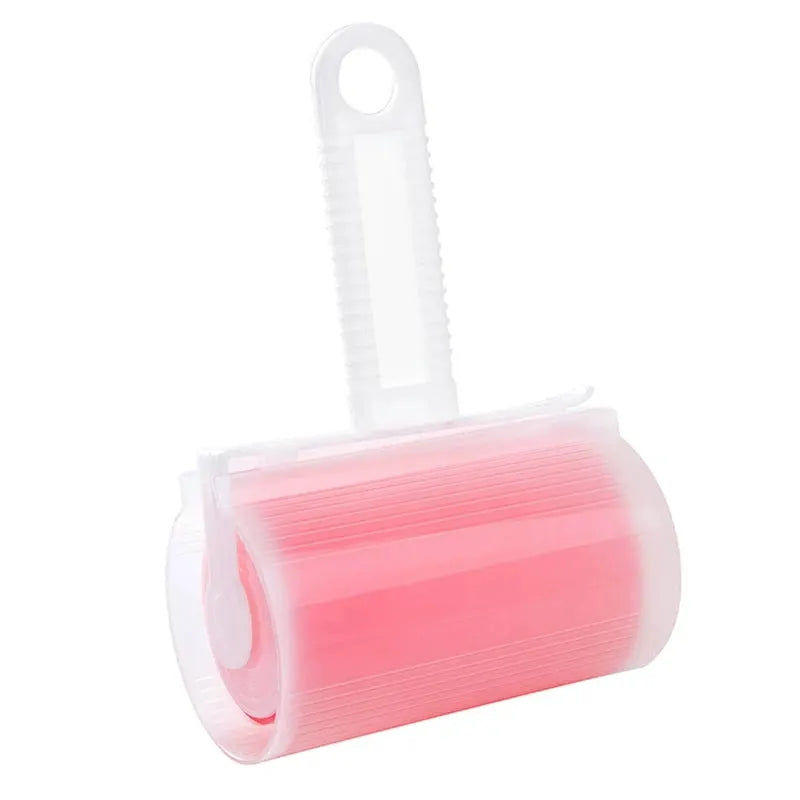 Simples Market washable pet hair roller, pink sticky lint roller with white handle