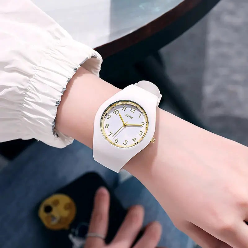 TPW Full Size 40mm Quartz Watch For Women With Japanese Movement And Skin Friendly Silicone Strap