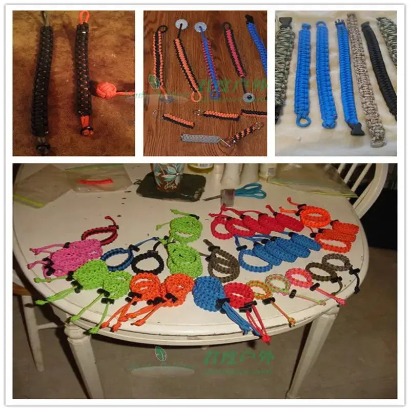 Simples Market Military 550 paracord rope, 4mm, multi-color paracord samples and DIY bracelet kits in colorful varieties