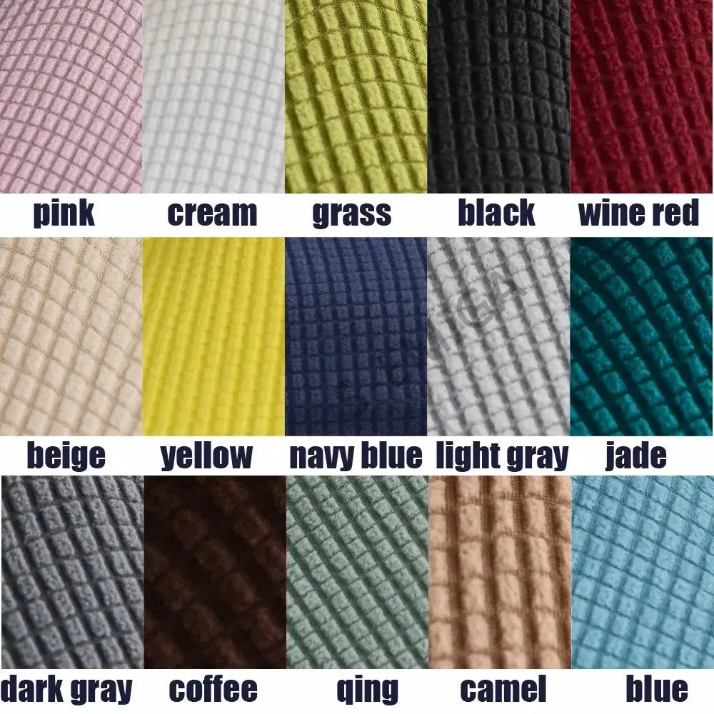 Thick Jacquard sofa protector by Simples Market in 15 colors for L-shaped living room couch slipcover