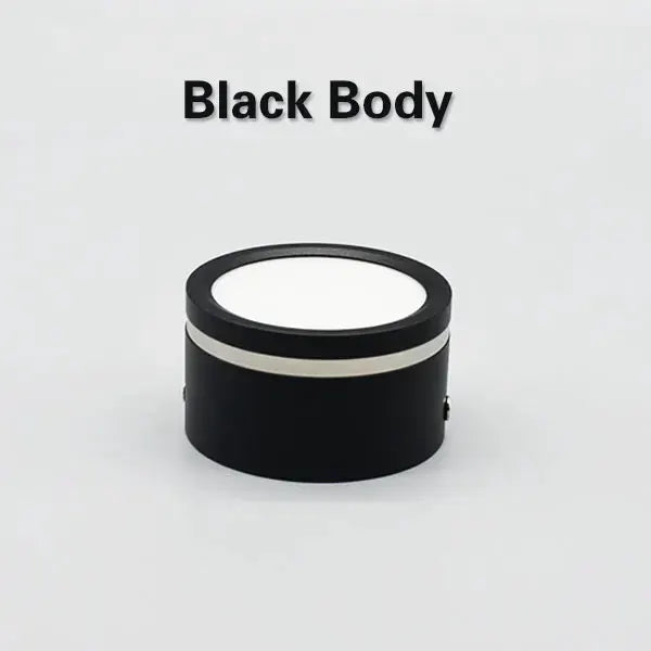 LED surface-mounted downlight, black cylindrical ceiling fixture by Simples Market