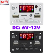 6V 12V Bluetooth MP3 Decoding Board Module Car USB MP3 Player With TF Card Slot USB FM Handsfree Microphone