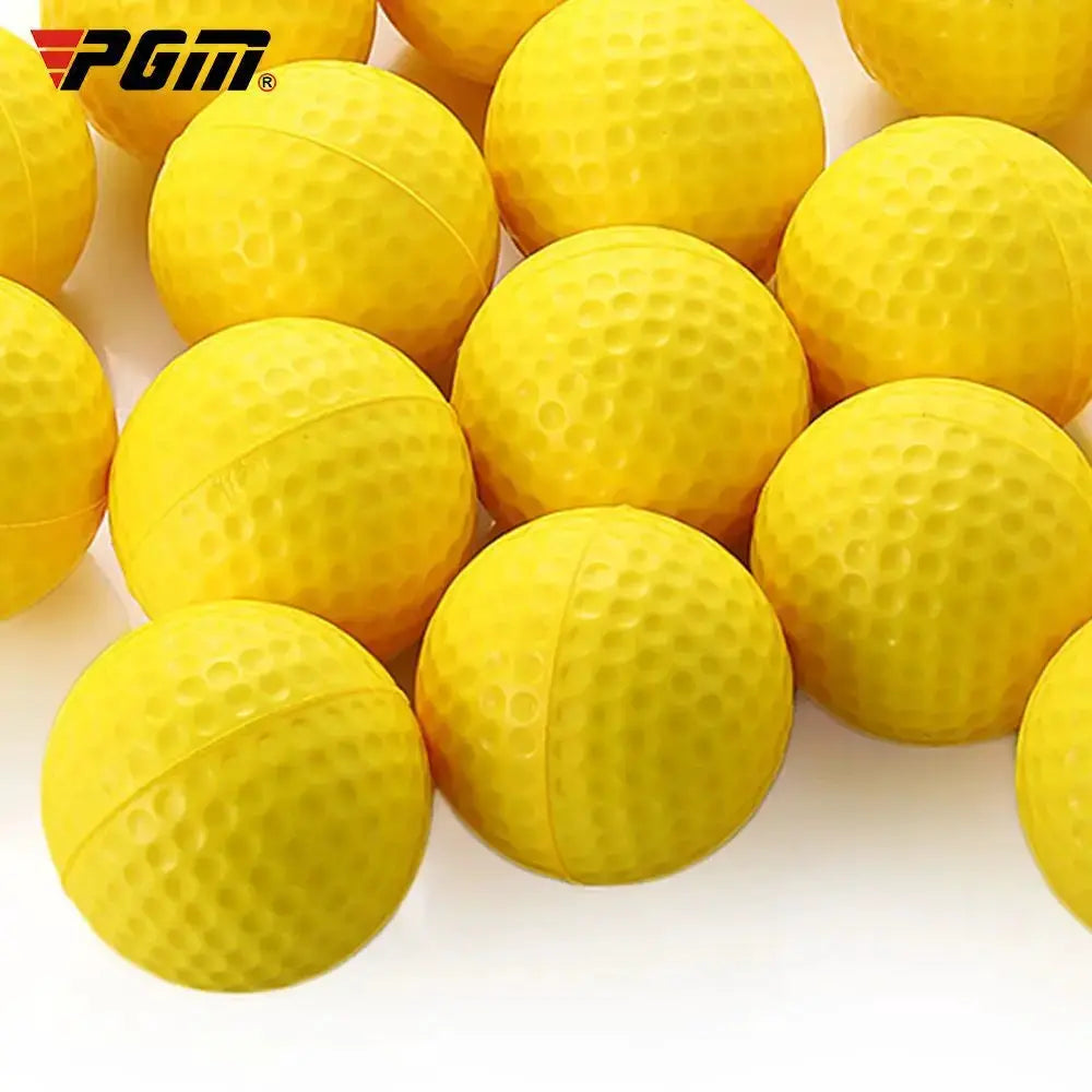 10 Pcs Yellow PU Foam Golf Balls Sponge Elastic Indoor Outdoor Practice Training Set