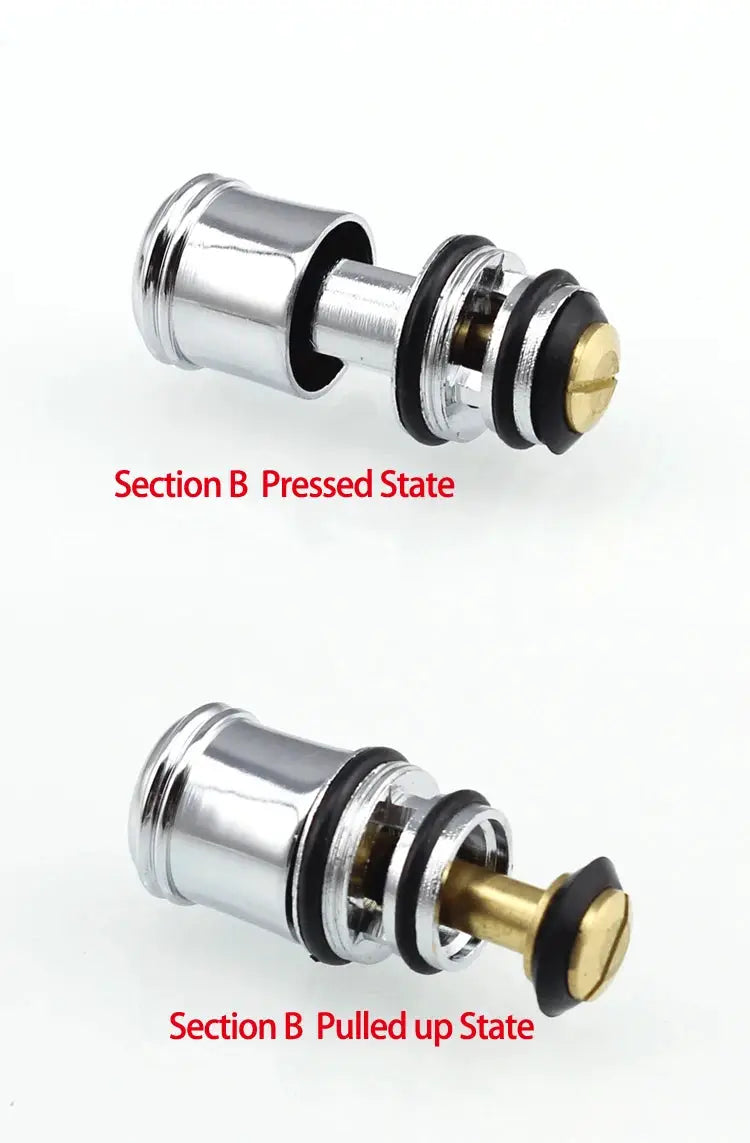 Shower diverter valve by Simples Market in chrome with pull rod and brass core