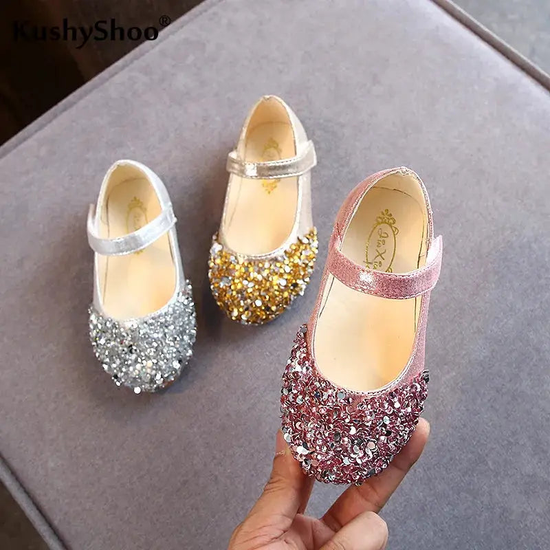 KushyShoo Girls Princess Glitter Dance Shoes Toddlers Casual Sandals Spring 2021