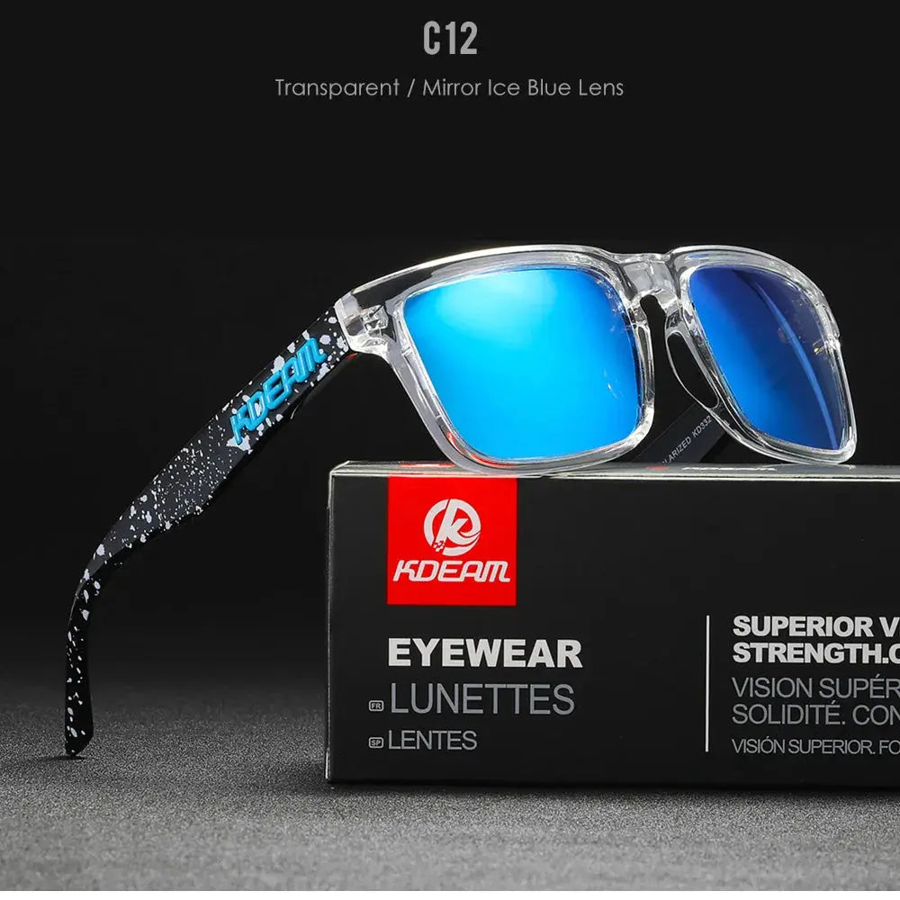KDEAM 2022 Square Men Polarized Sunglasses With UV Protection Coating For Durable Outdoor Performance