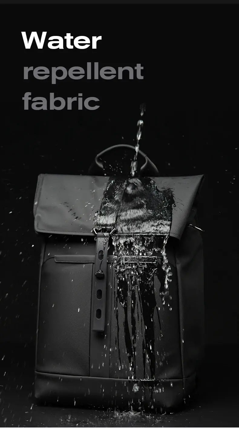Backpack: BANGE anti-theft waterproof laptop backpack 15.6-inch, black with water-repellent fabric by Simples Market