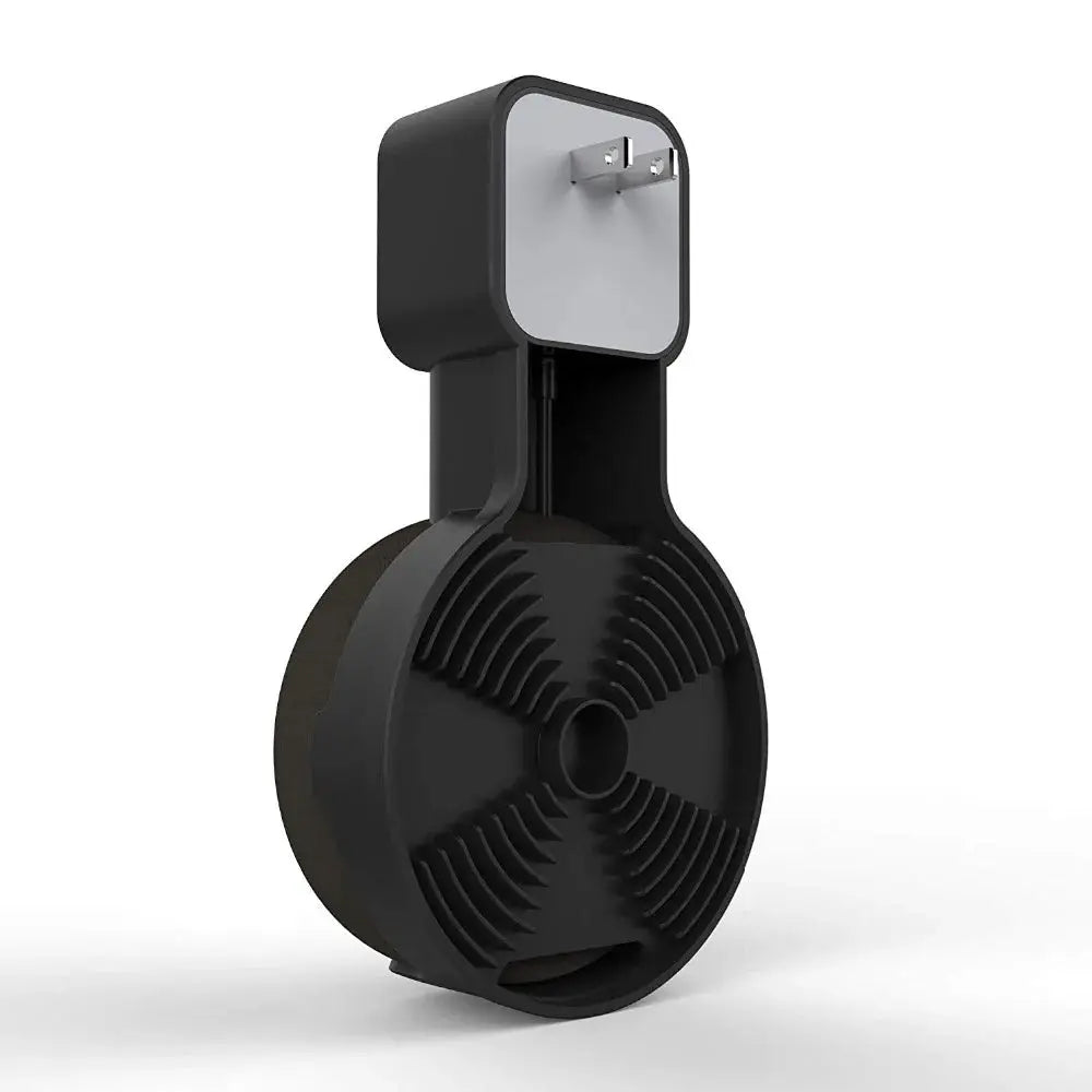 Echo Dot 3 Wall Mount Holder by Simples Market; black cord management bracket for Echo Dot 3rd Gen (EU/US/UK plug)