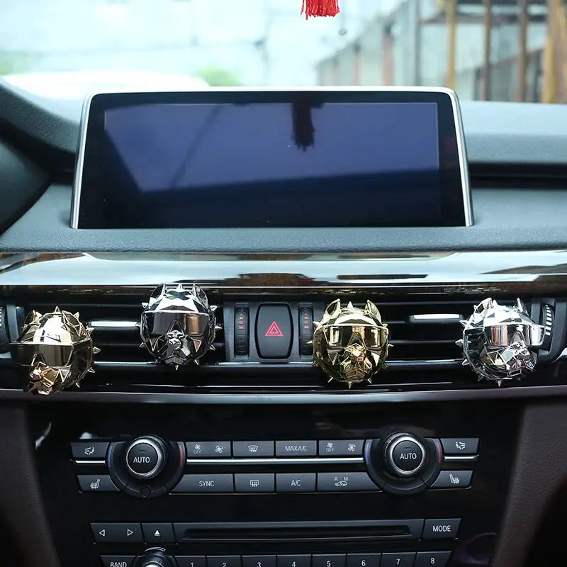 Bulldog Car Air Freshener Clip Vent Diffuser For Essential Oils Scent Decor Auto Fragrance