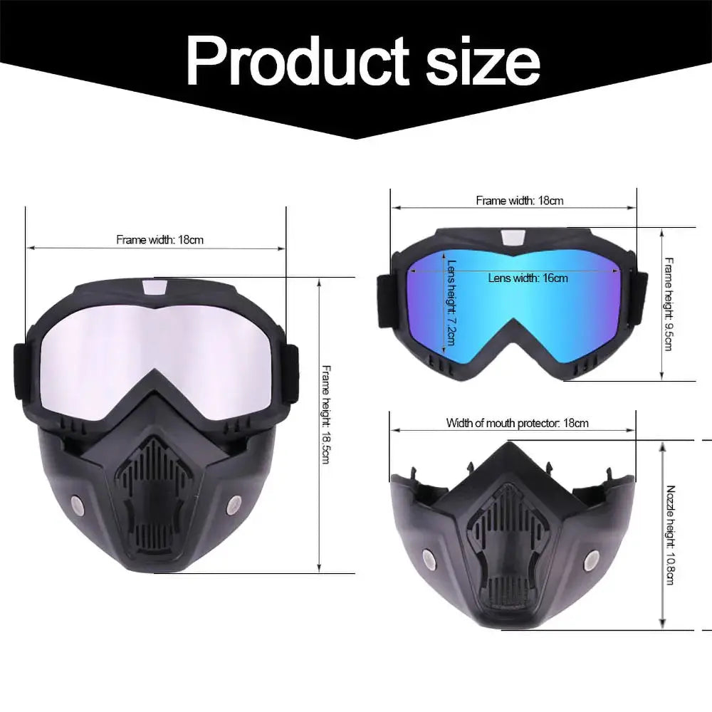 MotoShield Dustproof Motocross Goggles Full Face Protective Gear For Off Road Riding Adjustable And Breathable