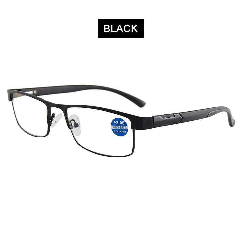 StellarSight Unisex Stainless Steel Reading Glasses With Anti Blue Light Lenses For Men And Women Presbyopic Eyewear