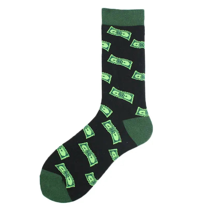 Cotton Happy Funny Socks For Men Women Unisex Crew Socks Alien Planet Shark Dinosaur Novelty Design