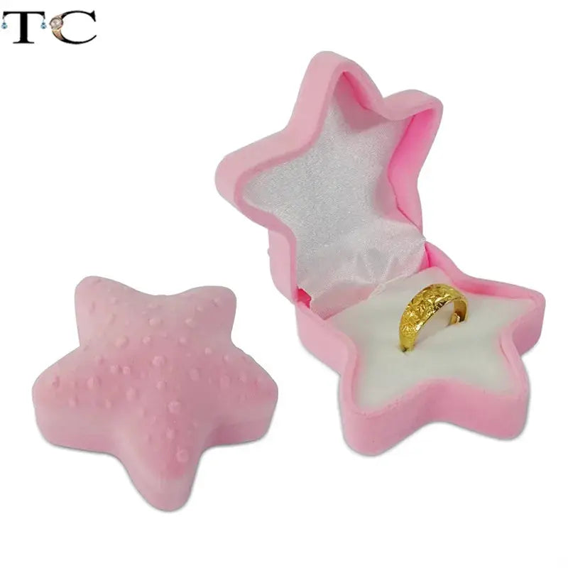Creative Velvet Jewelry Box Mini Ring Box for Earrings and Rings Storage Display Gift Case